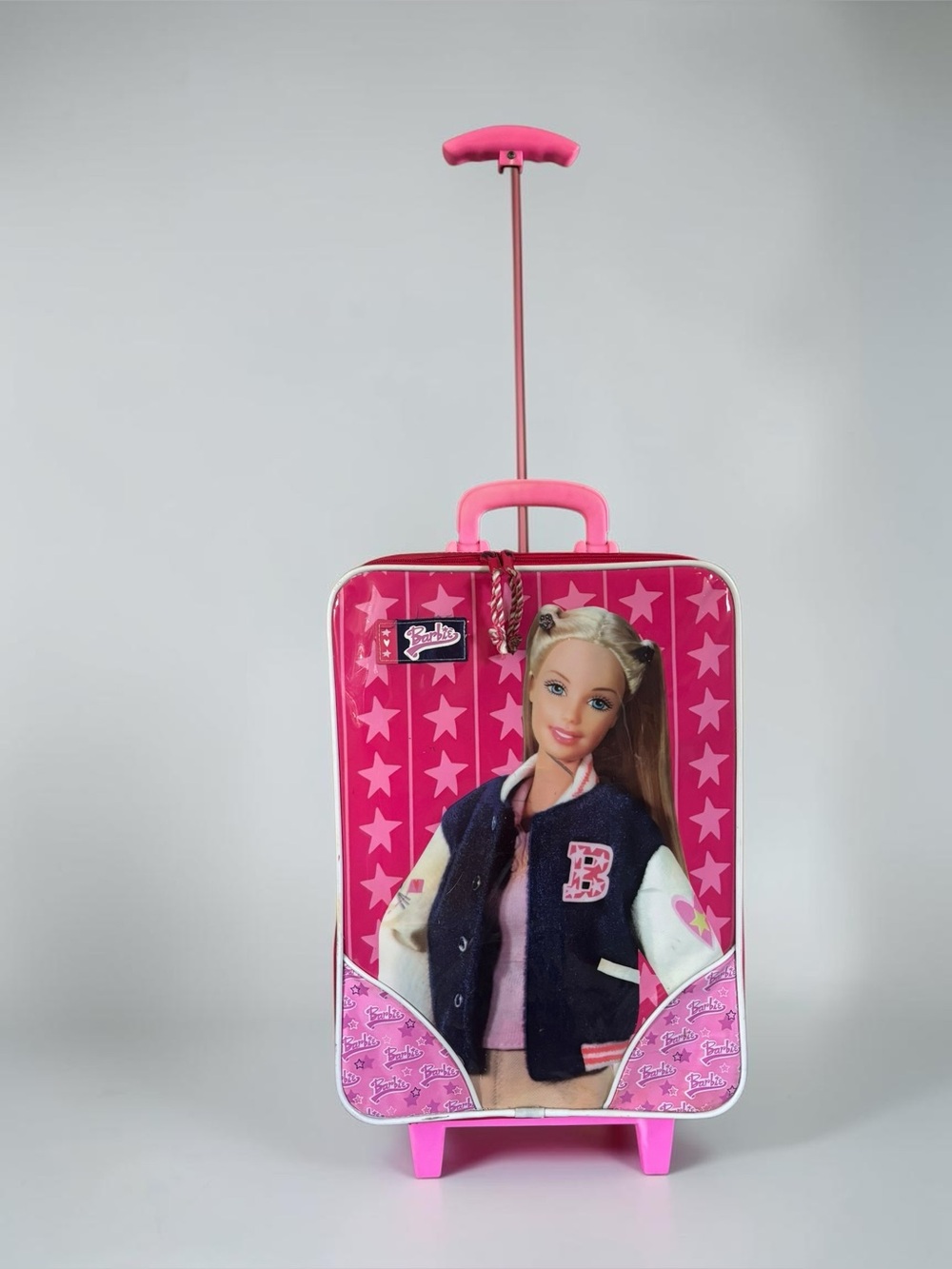 Barbie Rolling Suitcase Kids Travel Luggage Pink Mattel Carry On